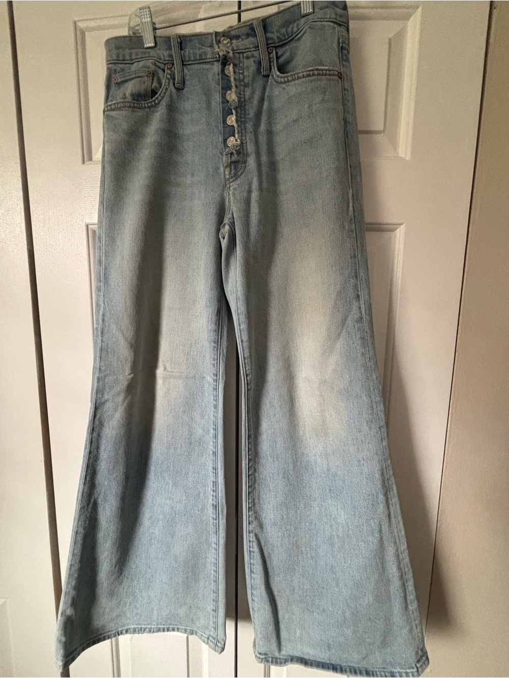 MOTHER the fly cut Tomcat roller High-Rise Wide leg flare jeans size 27 - Picture 2 of 8